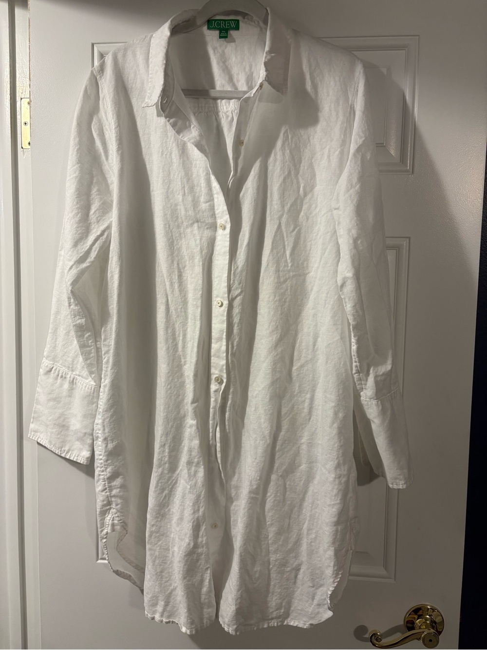 J. Crew Linen Blend Button-Down Dress